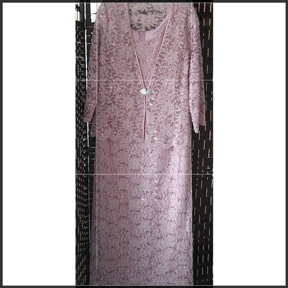 Cindy Lavender/Mauve 2pc sequined dress - Picture 1 of 7
